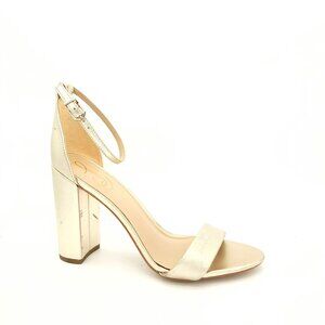 NEW Sam Edelman Yaro Sandals Womens 10 Shimmer Gold Glam Elegant Formal